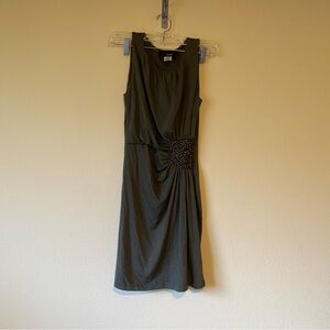 Muted olive green dress